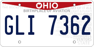 OH license plate GLI7362