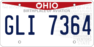 OH license plate GLI7364