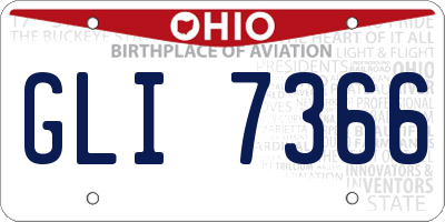 OH license plate GLI7366