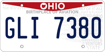 OH license plate GLI7380