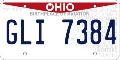 OH license plate GLI7384