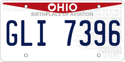OH license plate GLI7396
