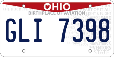 OH license plate GLI7398