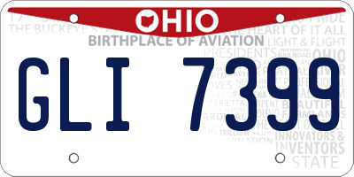OH license plate GLI7399