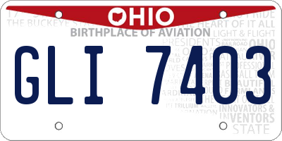 OH license plate GLI7403