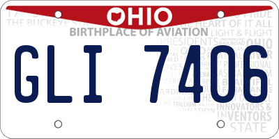 OH license plate GLI7406