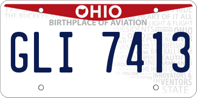 OH license plate GLI7413