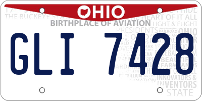 OH license plate GLI7428