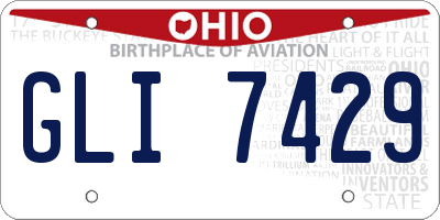 OH license plate GLI7429