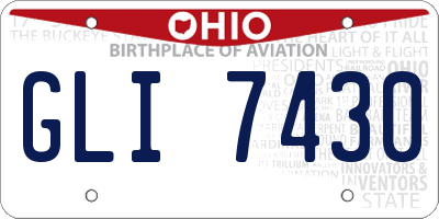 OH license plate GLI7430