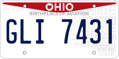 OH license plate GLI7431