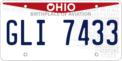 OH license plate GLI7433