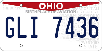 OH license plate GLI7436