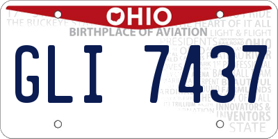OH license plate GLI7437