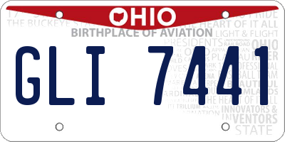OH license plate GLI7441