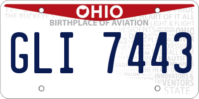 OH license plate GLI7443