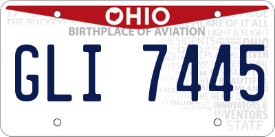 OH license plate GLI7445
