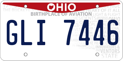 OH license plate GLI7446