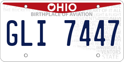 OH license plate GLI7447