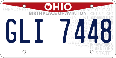 OH license plate GLI7448