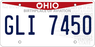 OH license plate GLI7450