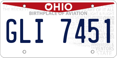 OH license plate GLI7451