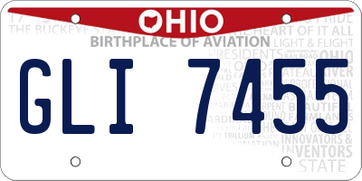 OH license plate GLI7455