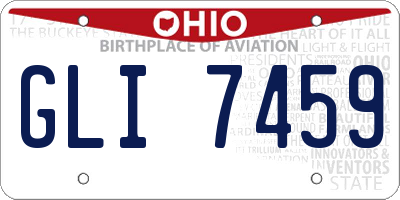 OH license plate GLI7459