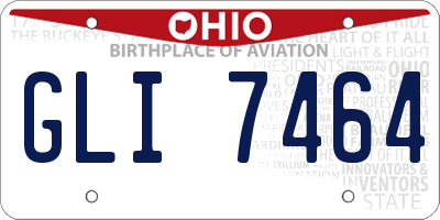 OH license plate GLI7464