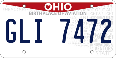 OH license plate GLI7472