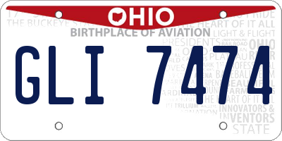 OH license plate GLI7474