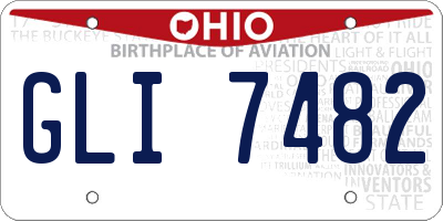 OH license plate GLI7482