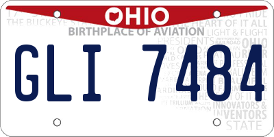 OH license plate GLI7484