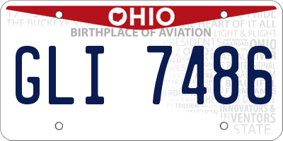 OH license plate GLI7486