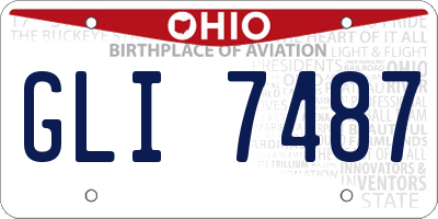 OH license plate GLI7487