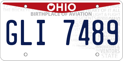 OH license plate GLI7489