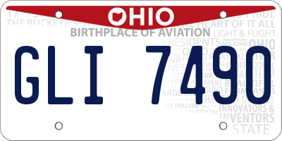 OH license plate GLI7490