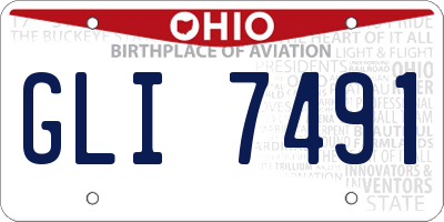 OH license plate GLI7491
