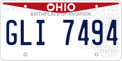 OH license plate GLI7494