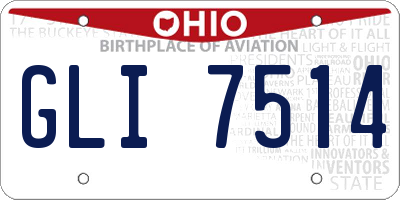 OH license plate GLI7514