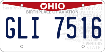 OH license plate GLI7516