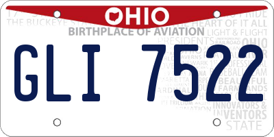 OH license plate GLI7522