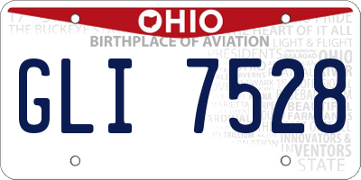 OH license plate GLI7528