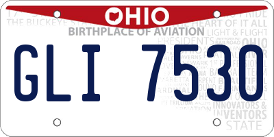 OH license plate GLI7530