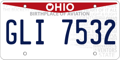 OH license plate GLI7532