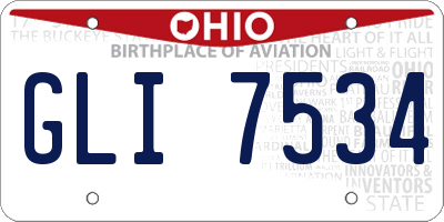 OH license plate GLI7534