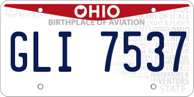 OH license plate GLI7537