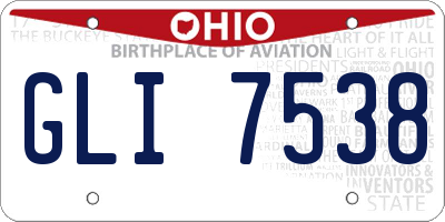 OH license plate GLI7538
