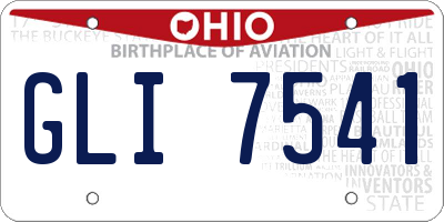 OH license plate GLI7541