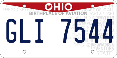 OH license plate GLI7544